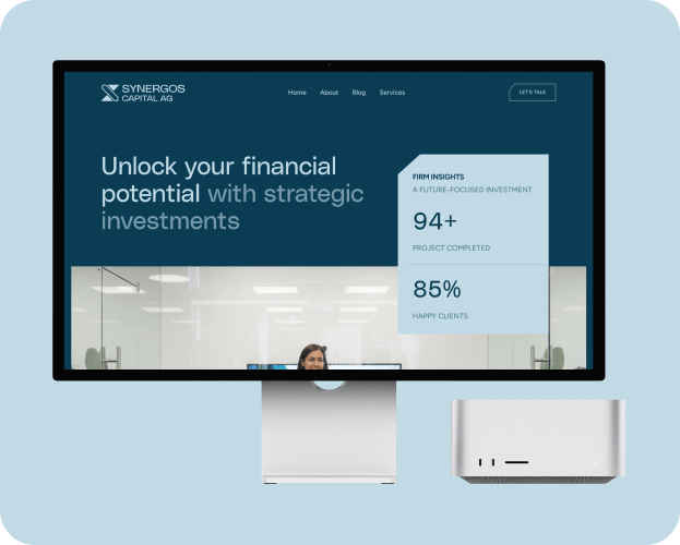 Synergos Capital website driving strategic investment solutions