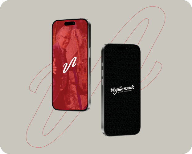 Virgilio Music on iPhone showcasing cohesive digital presence for fan engagement