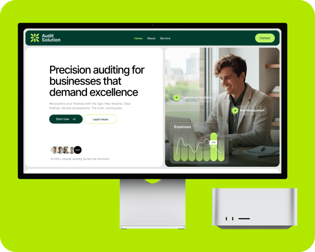 Audit Solution website delivering precision auditing for excellence-driven businesses