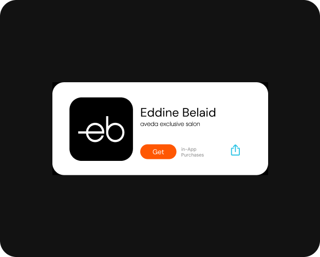 Eddine Belaid mobile app icon on black background
