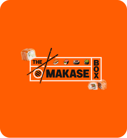 Omakase Box bold logo inviting food lovers to authentic Japanese dining