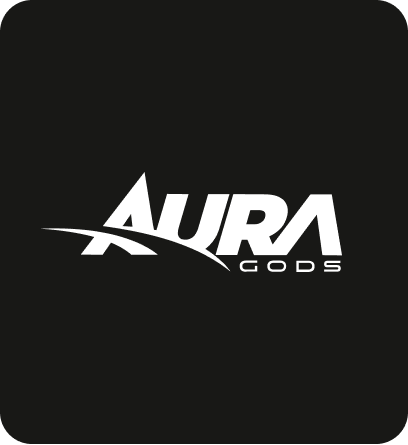Aura Gods bold minimalist logo representing strength and performance for a premium fitness supplement brand