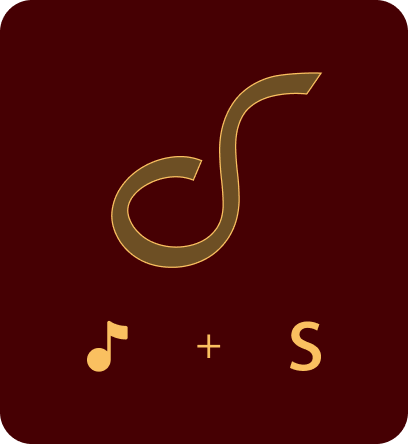 Showit logo construction merging music note with letter S to represent the fusion of creativity and artistic expression